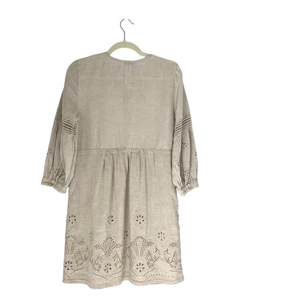 Tommy Bahama St. Lucia Split Neck Dress Cover Up - Tan Beige Size XS Boho Summer - Picture 4 of 9